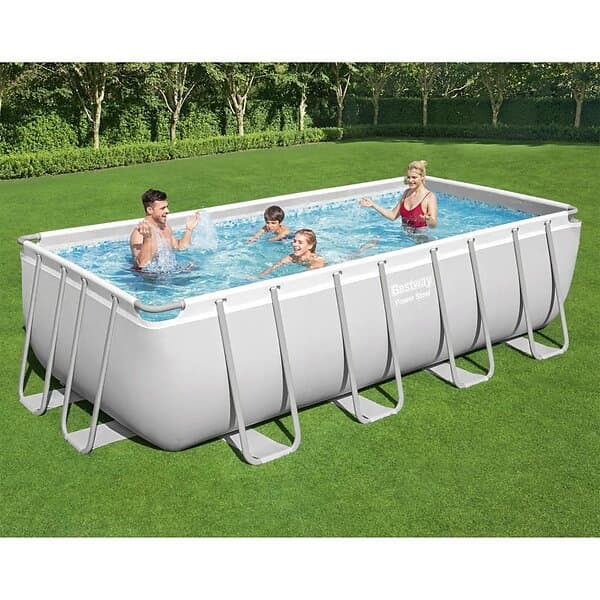 vidaXL Bestway Pool Power Steel med tillbehör rektangulär 488x244x122 cm 3202532