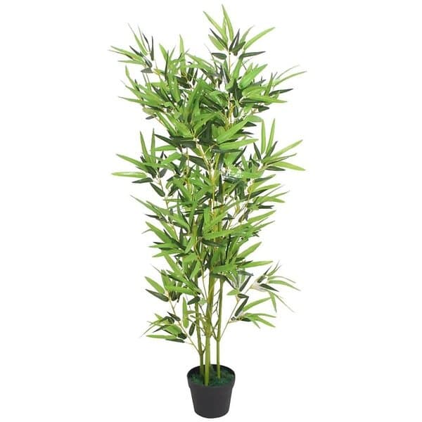 vidaXL Konstväxt Bambu med kruka 120 cm grön 244456