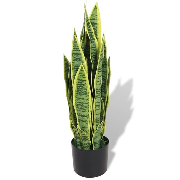 vidaXL Konstväxt Svärmorstunga med kruka 65 cm grön 244428