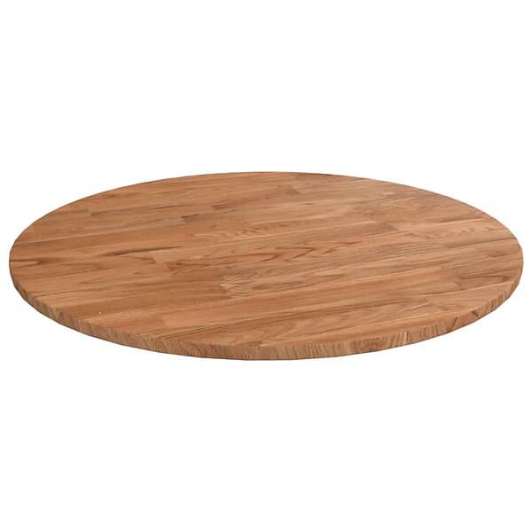 vidaXL Rund bordsskiva ljusbrun Ø40x1,5 cm behandlad massiv ek 342959