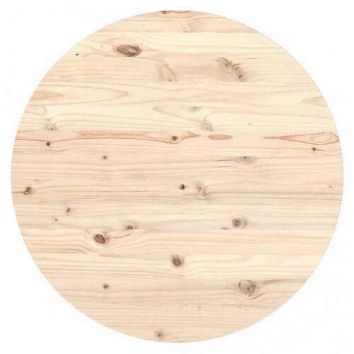 vidaXL Bordsskiva Ø90x2,5 cm massiv furu 813650