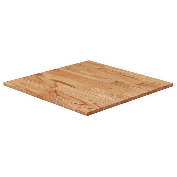vidaXL Fyrkantig bordsskiva ljusbrun 40x40x1,5cm behandlad massiv ek 343000