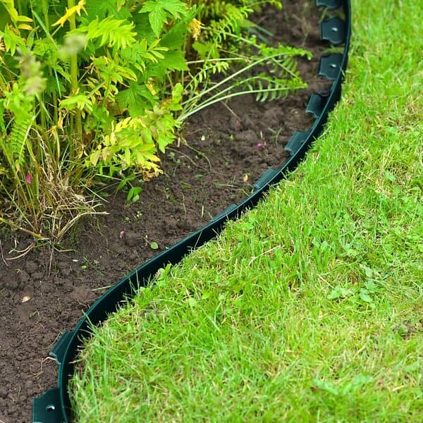 vidaXL Nature Trädgårdskant 5 cm x 10 m grön 442630