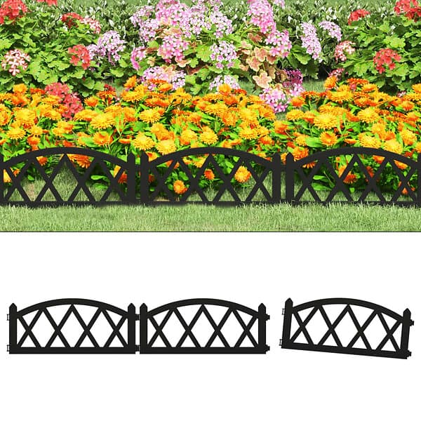 vidaXL Rabattkanter 17 st svart 10 mm PP 318297