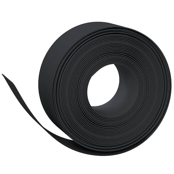 vidaXL Rabattkant svart 4 st 10 m 20 cm polyeten 3155458