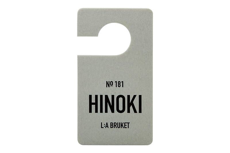 L:A Bruket Fragrance tag Hinoki