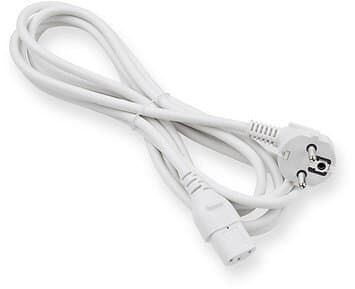 ON Euro 3-pin power cable 3m white