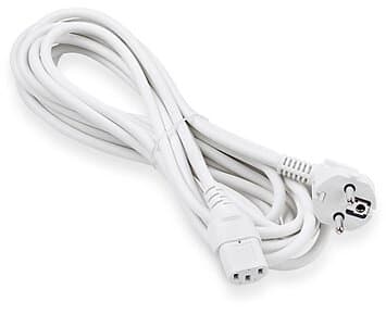 ON Euro 3-pin power cable 5m white