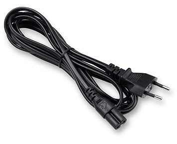 ON Euro 2-pin power cable 3m black