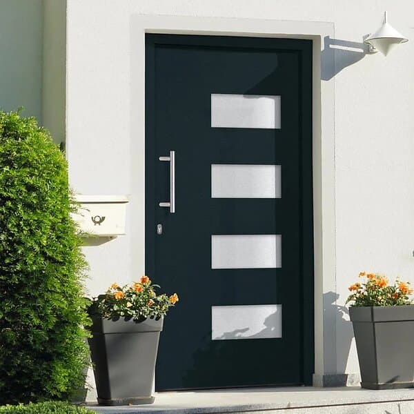 vidaXL Ytterdörr aluminium och PVC antracit 110x210 cm 3056829