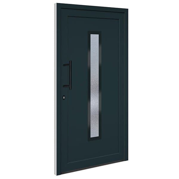 vidaXL Ytterdörr antracit 108x208 cm PVC 3157088