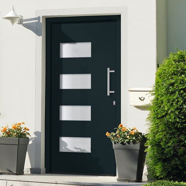 vidaXL Ytterdörr aluminium och PVC antracit 110x210 cm 3056826