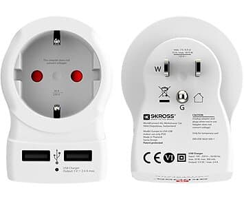 Skross Country Travel Adapter Europe to USA USB