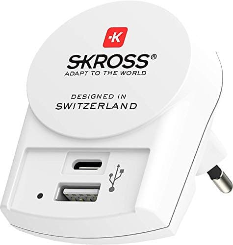 Skross Euro USB Charger 1xType C 1x Type A