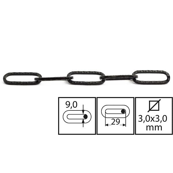 Habo Kätting 50-2 Svart 20m/Rulle