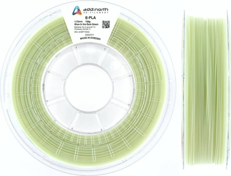 Dark AddNorth E-PLA Glow in the 1,75 mm 750g