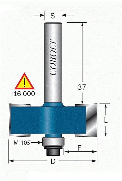 Cobolt Falsfräs L=15 F=15 D=40