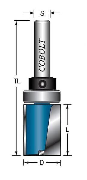 Cobolt Mallfräs D=12l=25 TL=63 S=8