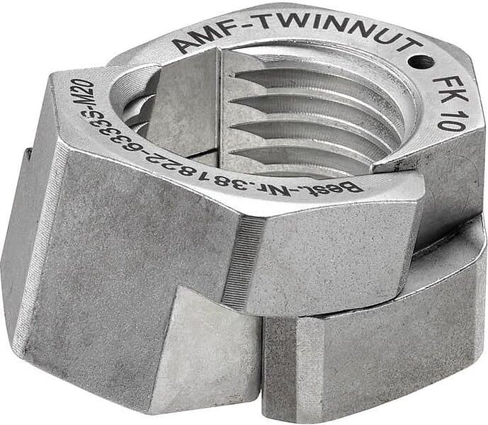 Utan Amf TwinNut-mutter 6333S M8 NV 13, fläns