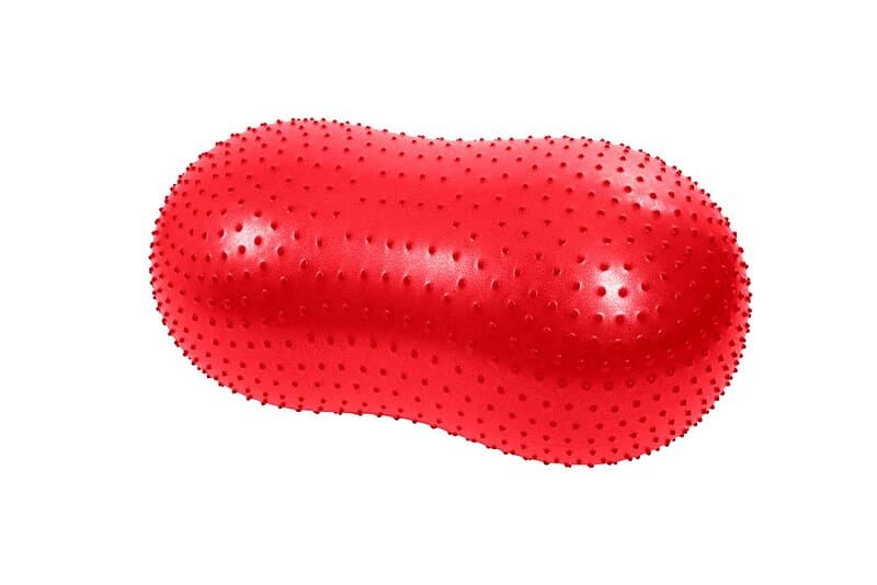 Kruuse Balanskudde Physio Tactile Peanut Ljusröd 40 cm