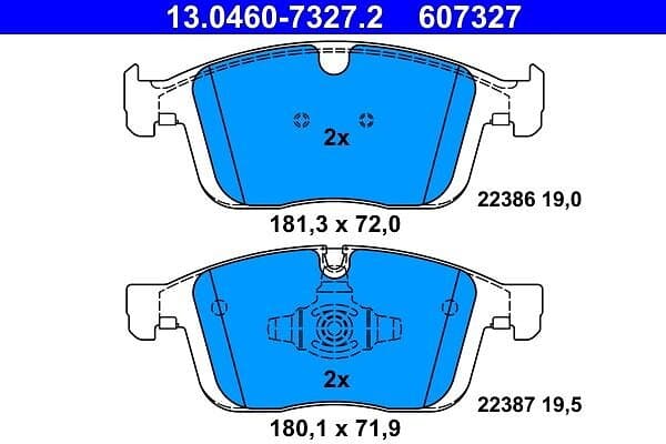 ATE Volvo Bromsbelaggssats skivbroms 13046073272