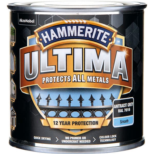 Hammerite Slätlack Ultima Antracitgrå 250ML