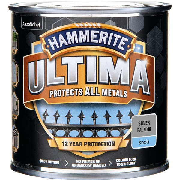 Hammerite Slätlack Ultima Silver 250ML