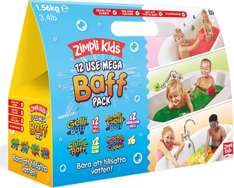 Zimpli Kids 12 Use Mega Baff Pack Badpulver