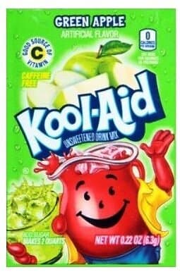 Soft Kool-Aid Drink Mix Green Apple