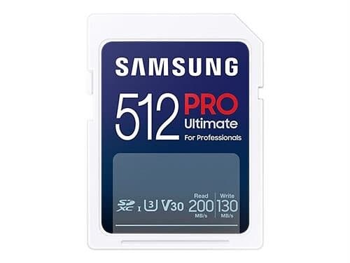 Samsung Pro Ultimate SDXC Class 10 UHS-I U3 V30 200/130MB/s 512GB