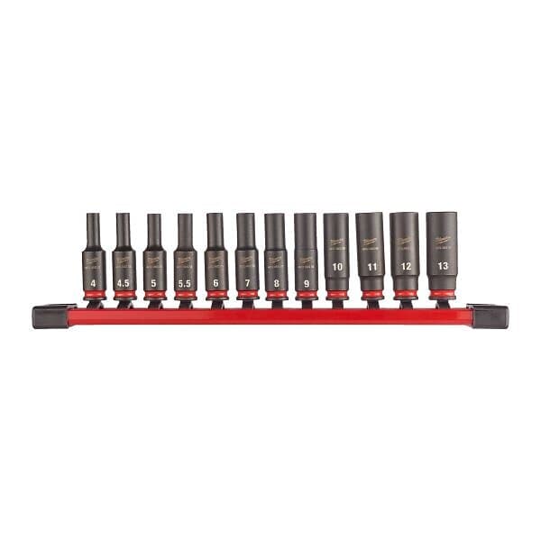 Milwaukee 4932480453 Krafthylssats 1/4", djup, 12 delar