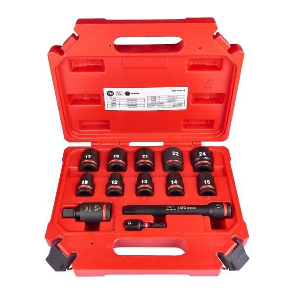 Milwaukee 4932480456 Krafthylssats 1/2", 13 delar