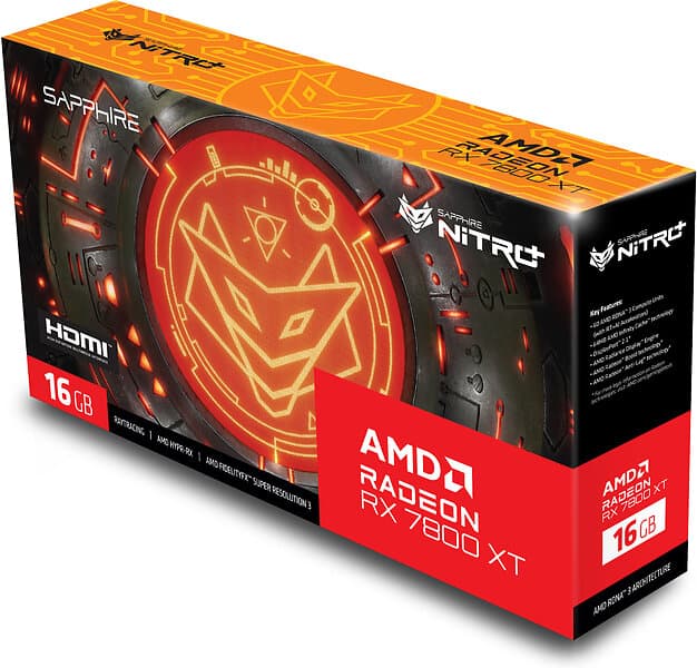 Sapphire Radeon RX 7800 XT Gaming Nitro+ 2xHDMI 2xDP 16GB