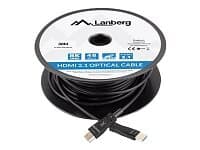 Lanberg HDMI 2,1 Kabel Optisk Svart 8k 48Gbps 30m