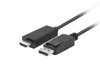 Lanberg DisplayPort till HDMI Kabel FHD Svart 1,8m