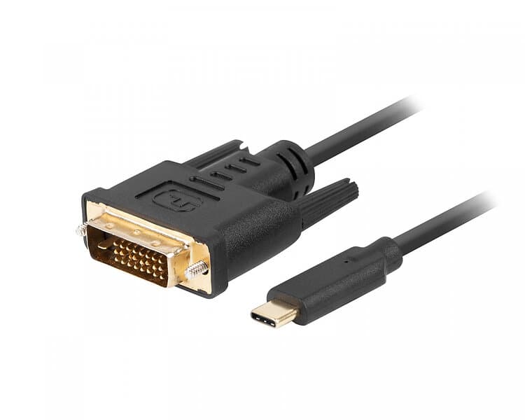 Lanberg USB-C till DVI-D Kabel Svart 1,8m