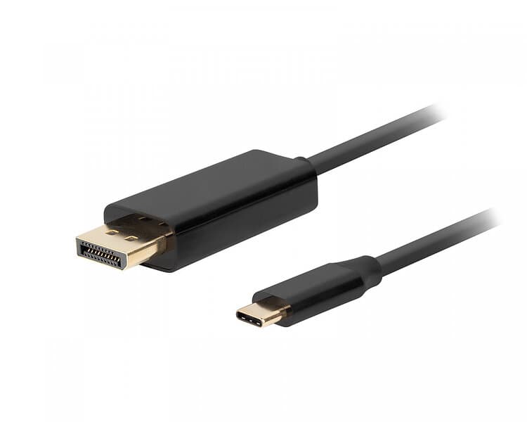 Lanberg USB-C till DisplayPort Kabel 4k 60Hz Svart 1,8m