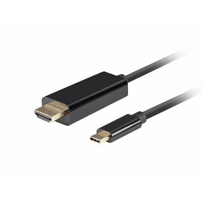 Lanberg USB-C till HDMI Kabel 4k 60Hz Svart 0,5m