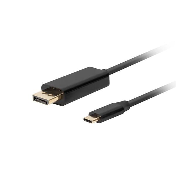 Lanberg USB-C till DisplayPort Kabel 4k 60Hz Svart 1m