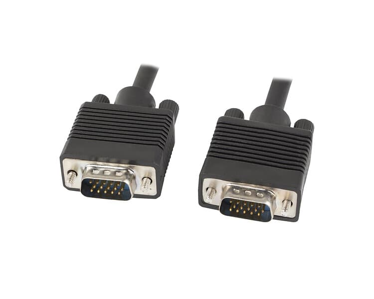 Lanberg VGA (Hane) till VGA (Hane) Kabel Dubbel Sköldad 1,8 Meter