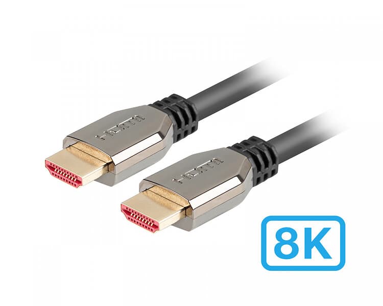 Lanberg Premium HDMI 2,1 Kabel 4K/8K UHD (1 Meter)
