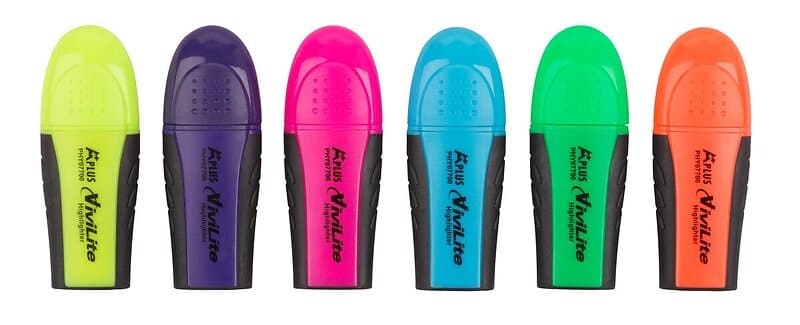 A Plus Överstrykningspennor mini, 6-pack
