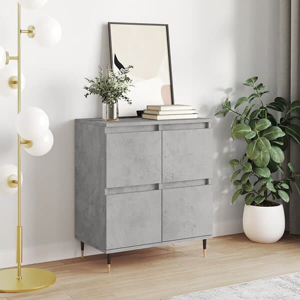 vidaXL Byrå betonggrå 60x35x70 cm konstruerat trä 831208