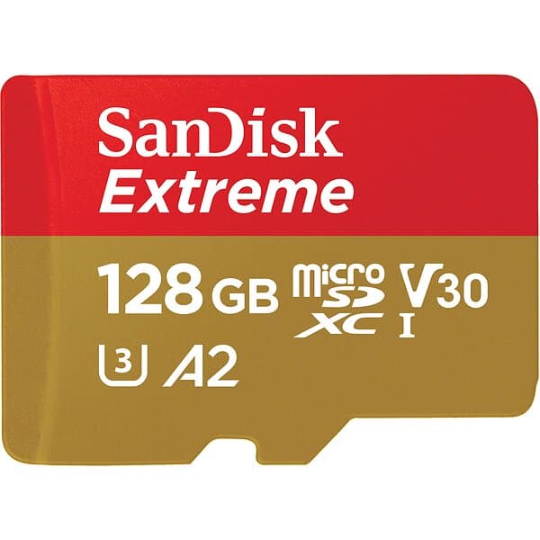 SanDisk Extreme microSDXC Class 10 UHS-I U3 V30 A2 190/90MB/s 128GB