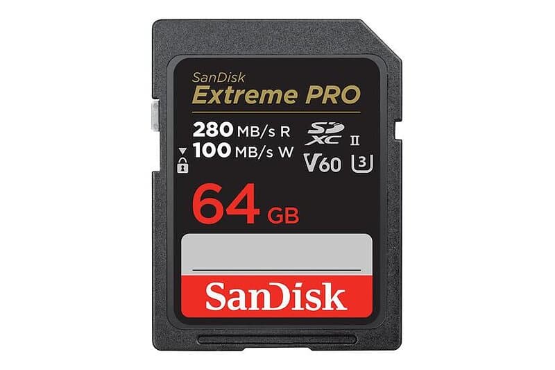 SanDisk Extreme Pro SDXC Class 10 UHS-II U3 V60 280/100MB/s 64GB