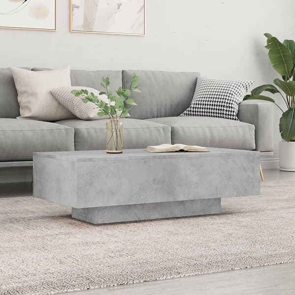 vidaXL Soffbord betonggrå 100x49,5x31 cm konstruerat trä 833891