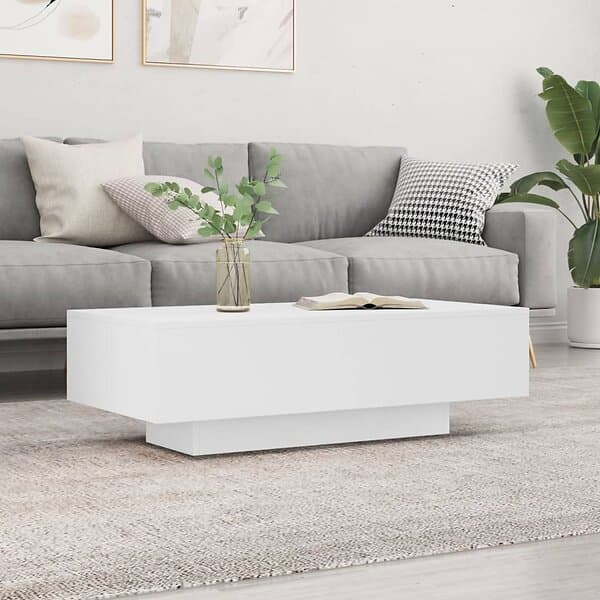 vidaXL Soffbord vit 100x49,5x31 cm konstruerat trä 833889