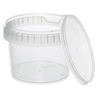 Plastbägare Rund Med Tätt Lock PP Klar Ø118x60mm 300ml