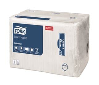 TORK Servett 1-lag Vit 33x33cm