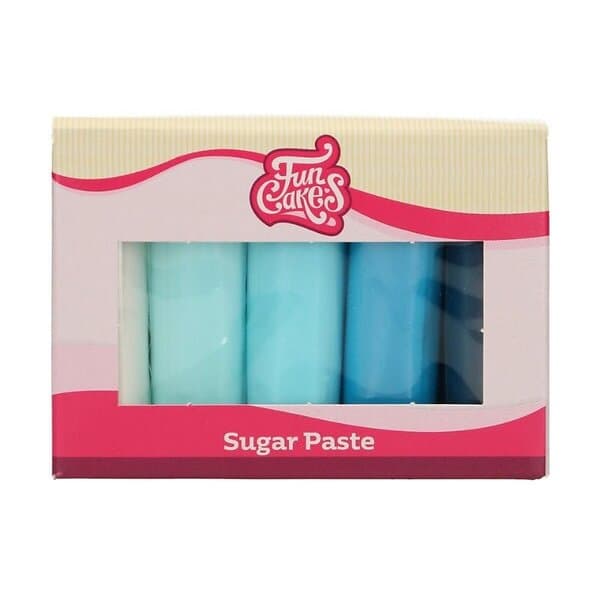 FunCakes Sockerpasta set Blå 5x100g